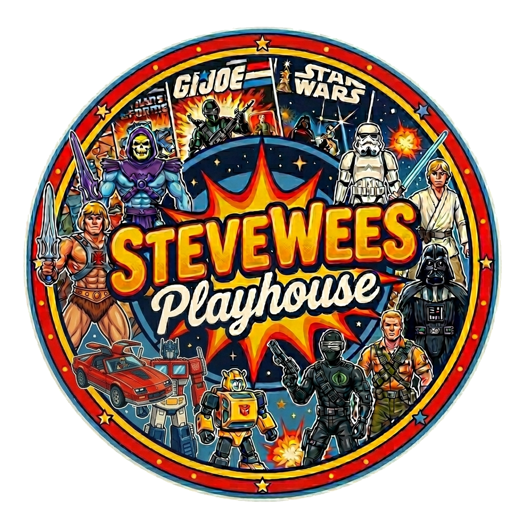 Stevewees Playhouse — vintage toy archive logo